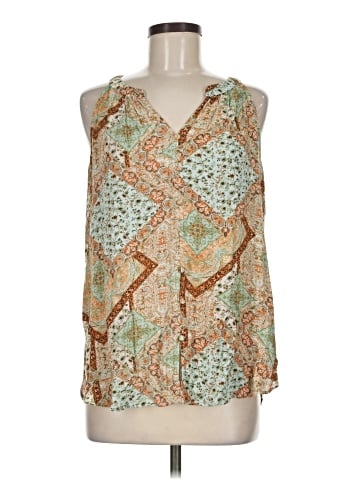 Rose + Olive Sleeveless Blouse (view 1)