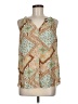 Rose + Olive 100% Rayon Tan Sleeveless Blouse Size M - photo 1