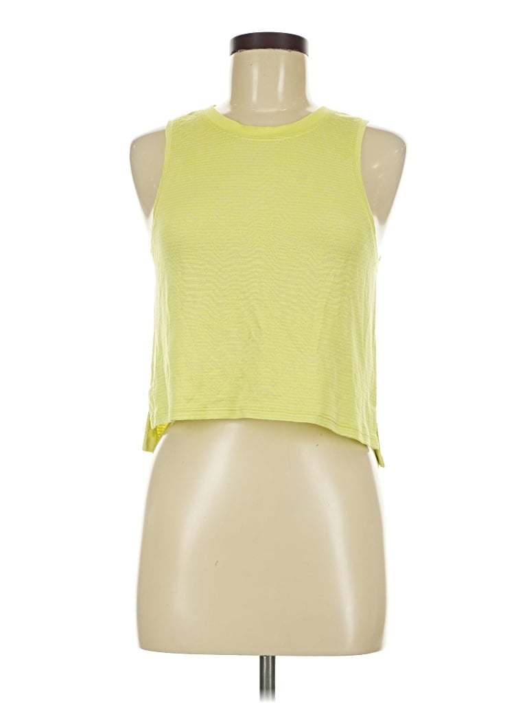 Pre-owned Lululemon Athletica Sleeveless T-shirt In Yellow