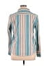 Essentials by Milano Stripes Tan Long Sleeve Blouse Size XL - photo 2