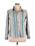 Essentials by Milano Stripes Tan Long Sleeve Blouse Size XL - photo 1