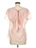Ivanka Trump 100% Polyester Pink Short Sleeve Blouse Size M - photo 2