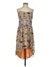 Hype 100% Polyester Paisley Brown Pink Cocktail Dress Size 10 - photo 1