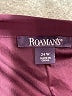 Roaman's 100% Polyester Solid Purple Casual Pants Size 24 - photo 4