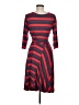 Ella Moss Stripes Red Casual Dress Size M - photo 2