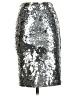 Alice + Olivia Metallic Silver Formal Skirt Size 0 - photo 1