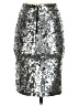 Alice + Olivia Metallic Silver Formal Skirt Size 0 - photo 2