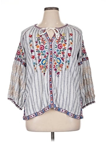 Johnny Was 3/4 Sleeve Blouse (view 1)