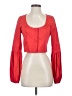 Alexis Red Long Sleeve Blouse Size S - photo 1