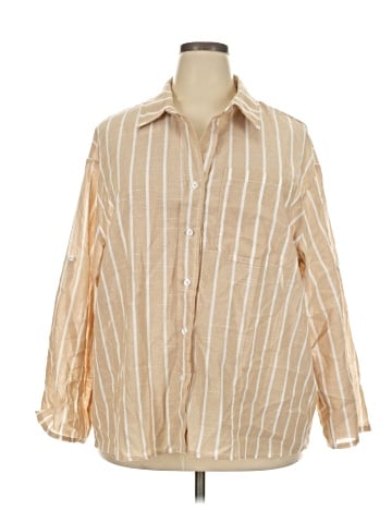 Shein 3/4 Sleeve Button-Down Shirt (view 1)