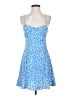 Zara 100% Polyester Hearts Blue Cocktail Dress Size S - photo 1