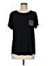 DKNY Black Short Sleeve Top Size M (estimated) - photo 1