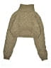 Zara Tweed Tan Brown Turtleneck Sweater Size 13 - 14 - photo 1