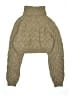 Zara Tweed Tan Brown Turtleneck Sweater Size 13 - 14 - photo 2