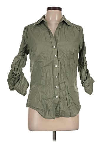 Ann Taylor LOFT 3/4 Sleeve Button-Down Shirt (view 1)