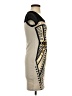 Ginger G. Graphic Gold Cocktail Dress Size S - photo 4