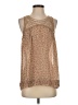 Esley 100% Polyester Tan Sleeveless Blouse Size S - photo 1
