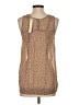 Esley 100% Polyester Tan Sleeveless Blouse Size S - photo 2