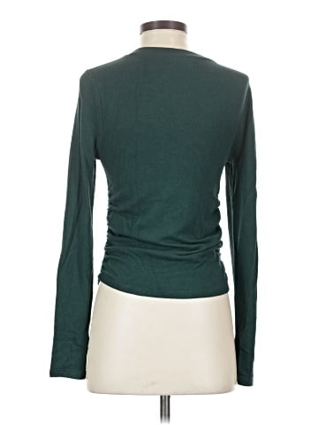 Madewell Brushed Jersey Ruched Long-Sleeve Tee (view 2)