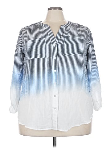 Indigo Rose Long Sleeve Blouse (view 1)