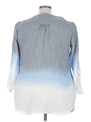 Indigo Rose Long Sleeve Blouse (view 2)