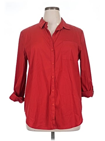 Lafayette 148 New York 3/4 Sleeve Button-Down Shirt (view 1)