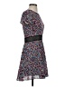 Aqua 100% Polyester Print Purple Casual Dress Size XS - photo 4