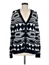 Koto 100% Cotton Argyle Blue Black Cardigan Size M - photo 1