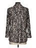 Coral Bay Animal Print Silver 3/4 Sleeve Blouse Size L - photo 2