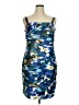 DressBarn Camo Blue Cocktail Dress Size 16 - photo 1