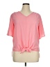NY Collection 100% Polyester Pink Short Sleeve Top Size XL (petite) - photo 1