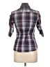 Bongo Plaid Purple 3/4 Sleeve Blouse Size L - photo 2