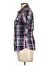 Bongo Plaid Purple 3/4 Sleeve Blouse Size L - photo 5