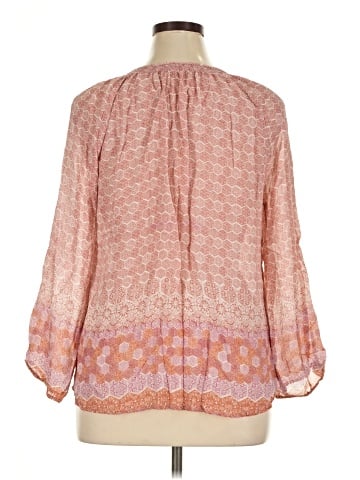 Garnet Hill 3/4 Sleeve Silk Top (view 2)