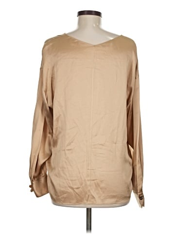 Vince. Long Sleeve Silk Top (view 2)