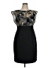 AB Studio Graphic Black Cocktail Dress Size 16 - photo 1