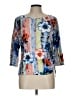 Ruby Rd. Blue 3/4 Sleeve Blouse Size L (petite) - photo 1