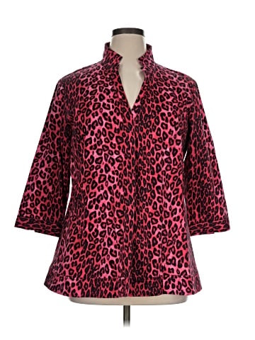 Lafayette 148 New York 3/4 Sleeve Button-Down Shirt (view 1)