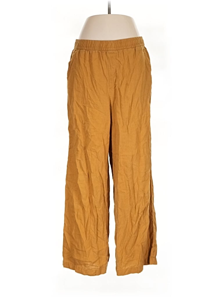 Pre-owned Old Navy Linen Pants In Gold