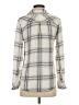 Rails 100% Rayon Plaid Gray Long Sleeve Button-Down Shirt Size XS - photo 2