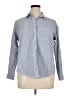 Old Navy 100% Cotton Stripes Blue Long Sleeve Button-Down Shirt Size XL - photo 1