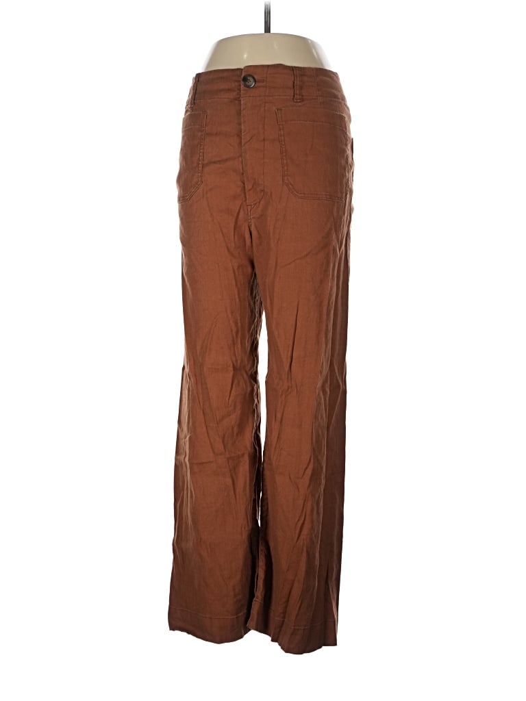 Pre-owned Maeve By Anthropologie Linen Pants In Brown