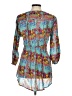 RUBY YAYA 100% Cotton Floral Teal 3/4 Sleeve Blouse Size M - photo 2