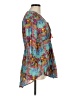 RUBY YAYA 100% Cotton Floral Teal 3/4 Sleeve Blouse Size M - photo 4