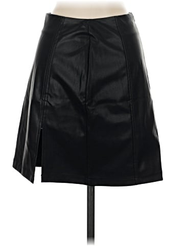 MANGOPOP Collection Faux Leather Skirt (view 2)