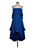 Halston Heritage Blue Cocktail Dress Size 10 - photo 1