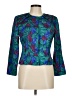 Liz Claiborne 100% Polyester Teal Long Sleeve Blouse Size 8 Petite - photo 1