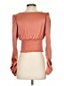 Free People 100% Polyester Orange Long Sleeve Blouse Size S - photo 2
