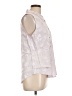 Calvin Klein 100% Viscose Silver Sleeveless Button-Down Shirt Size L - photo 4