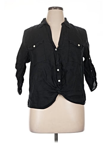 INC International Concepts 3/4 Sleeve Button-Down Shirt (view 1)